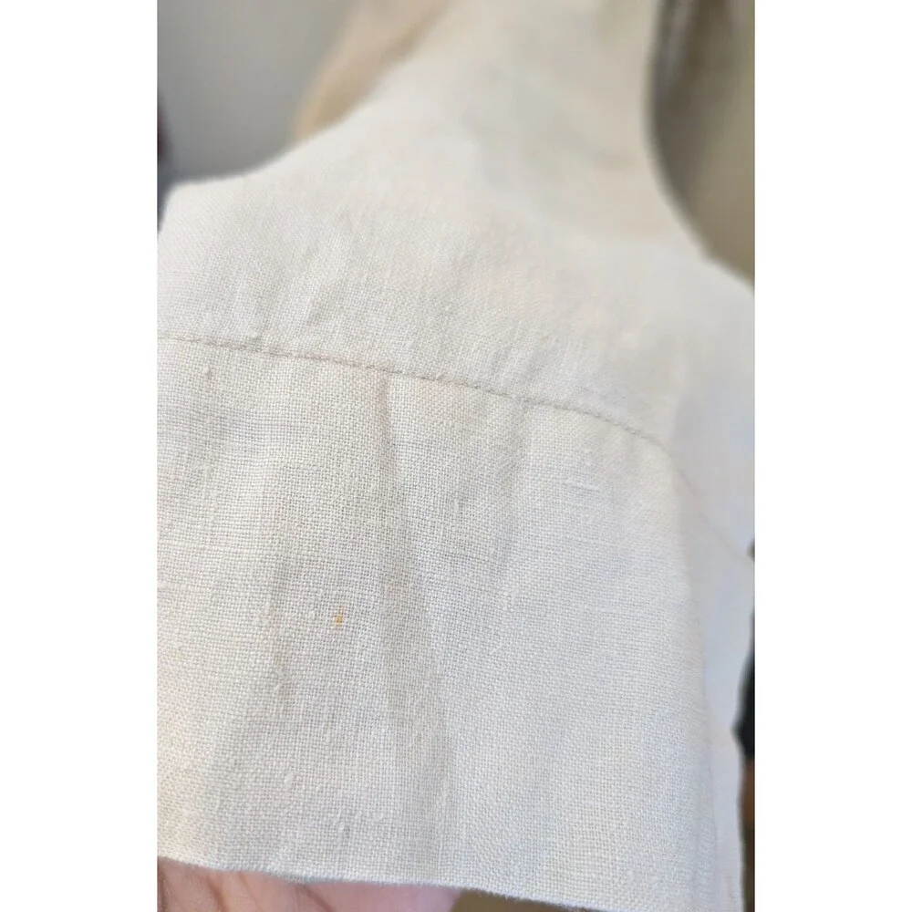 Quince 100% European Linen Square Neck Jumpsuit Adjustable Straps Small